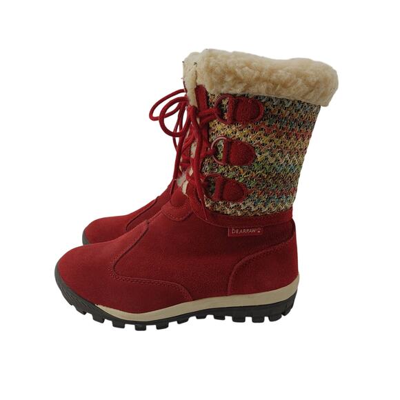 Bearpaw Ophelia Winter Boot Red Boots US 6 Sherpa Women's - Picture 1 of 13